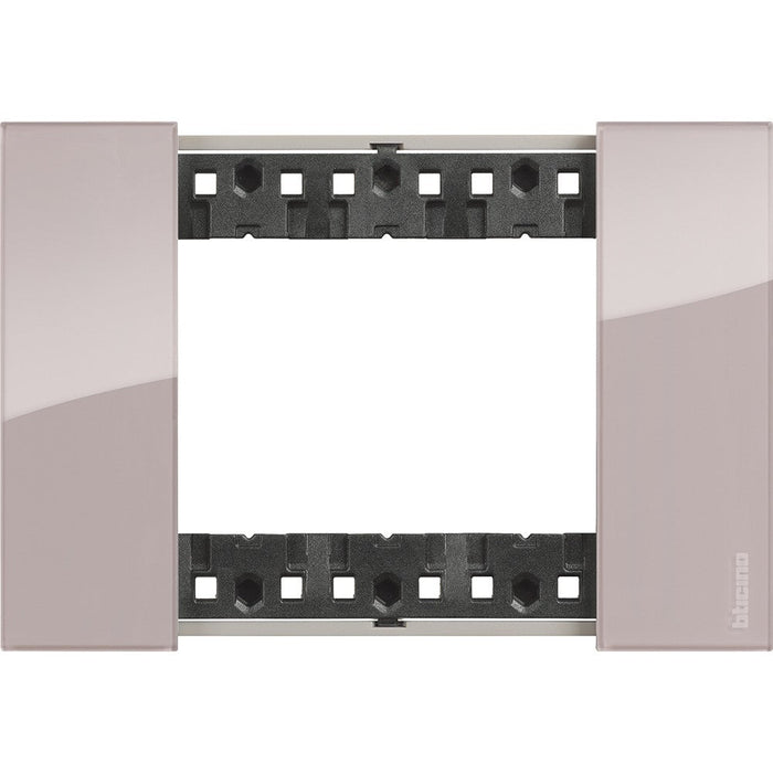Placca Bticino Living Now 3 moduli colore aura KA4803DM
