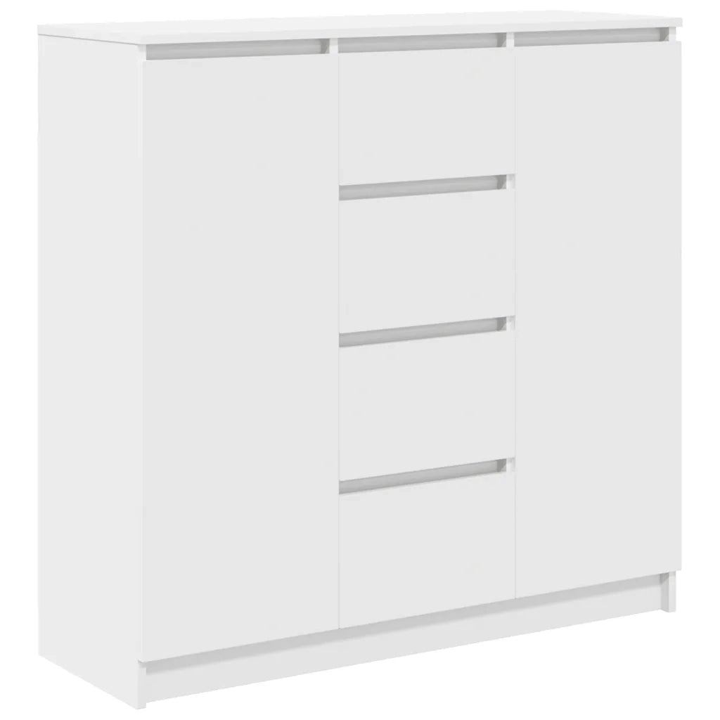 Credenza con Cassetti Bianco 100,5x35x98,5 cm Legno Multistrato 3328453