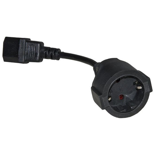 Link Accessori LKADSK adattatore per presa di corrente C14 Tipo C (Europlug) Nero