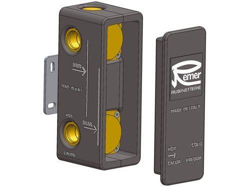 Box incasso per monocomando doccia a 3 vie