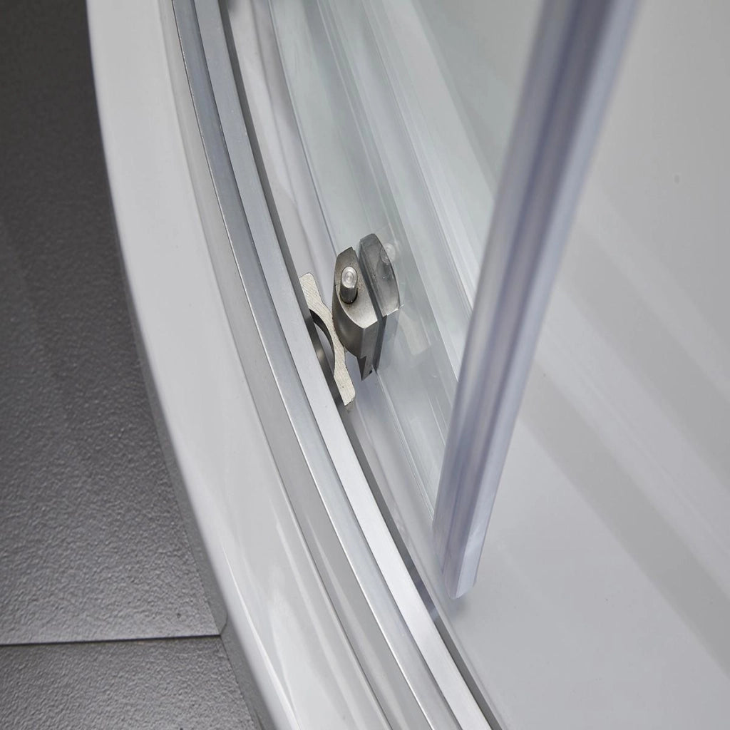 Box Doccia Semicircolare 90x90 cm 2 Ante Scorrevoli in Cristallo Trasparente 6mm H195 Bonussi Giuly