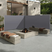 Tenda laterale retraibile per balcone; terrazza e giardino; grigio scuro