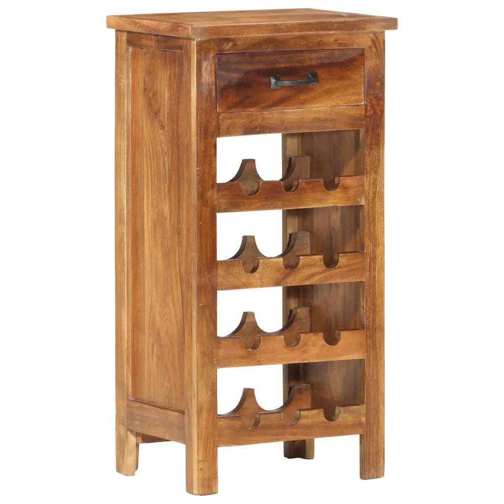 Mobiletto Portavini 40x30x80 cm in Legno Massello di Acacia 287482