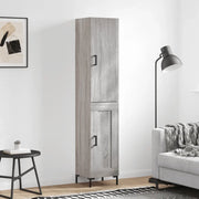 Credenza-Buffet-Armadio da cucina Grigio Sonoma 34,5x34x180 cm in Legno Multistrato 236439