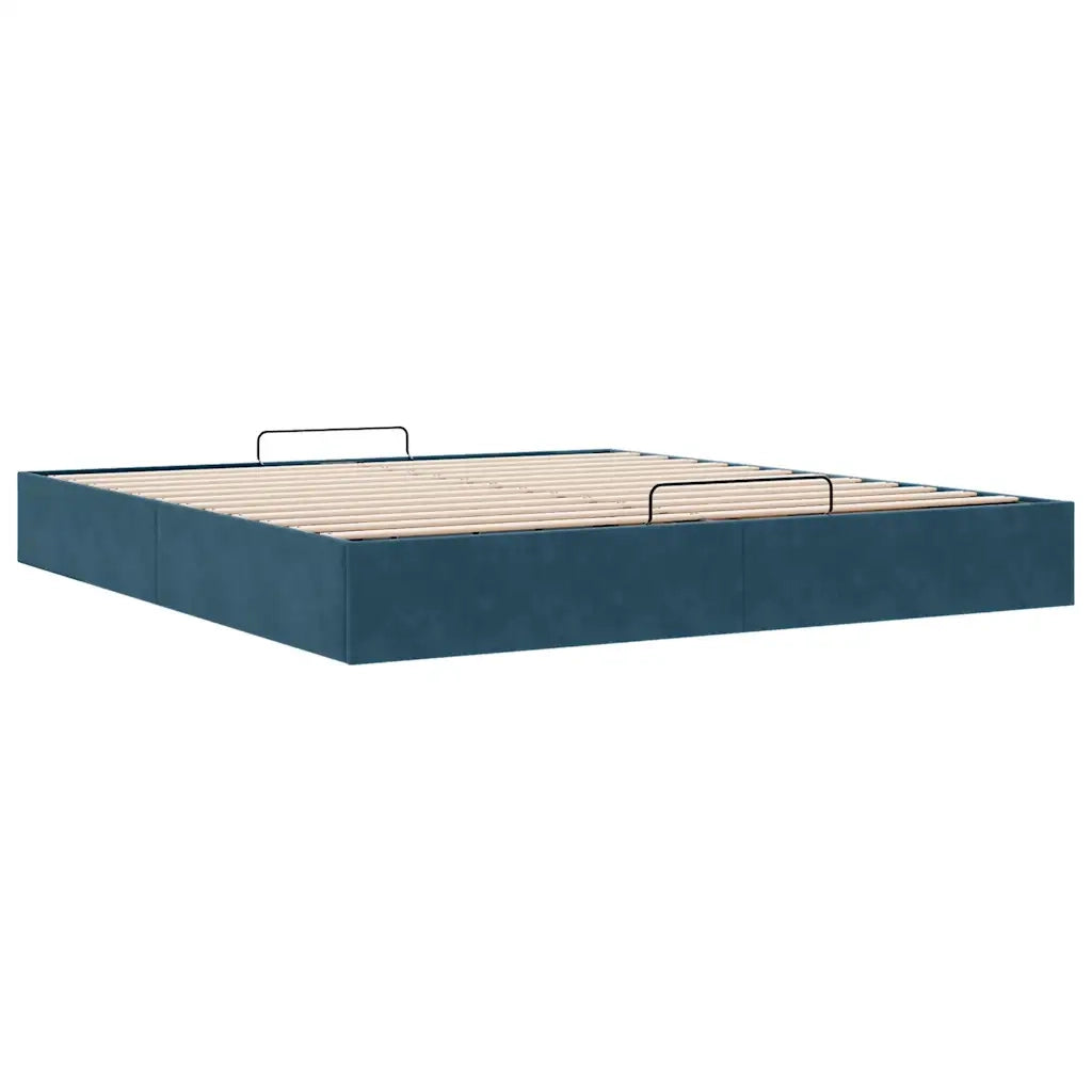 Struttura Letto Pouf senza Materasso-Giroletto con contenitore 180x200 cm in Velluto 592931