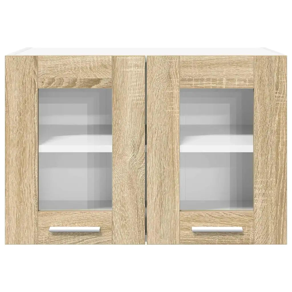 Armoire suspendue 2 pc Chêne Sonoma Bois d'ingénierie