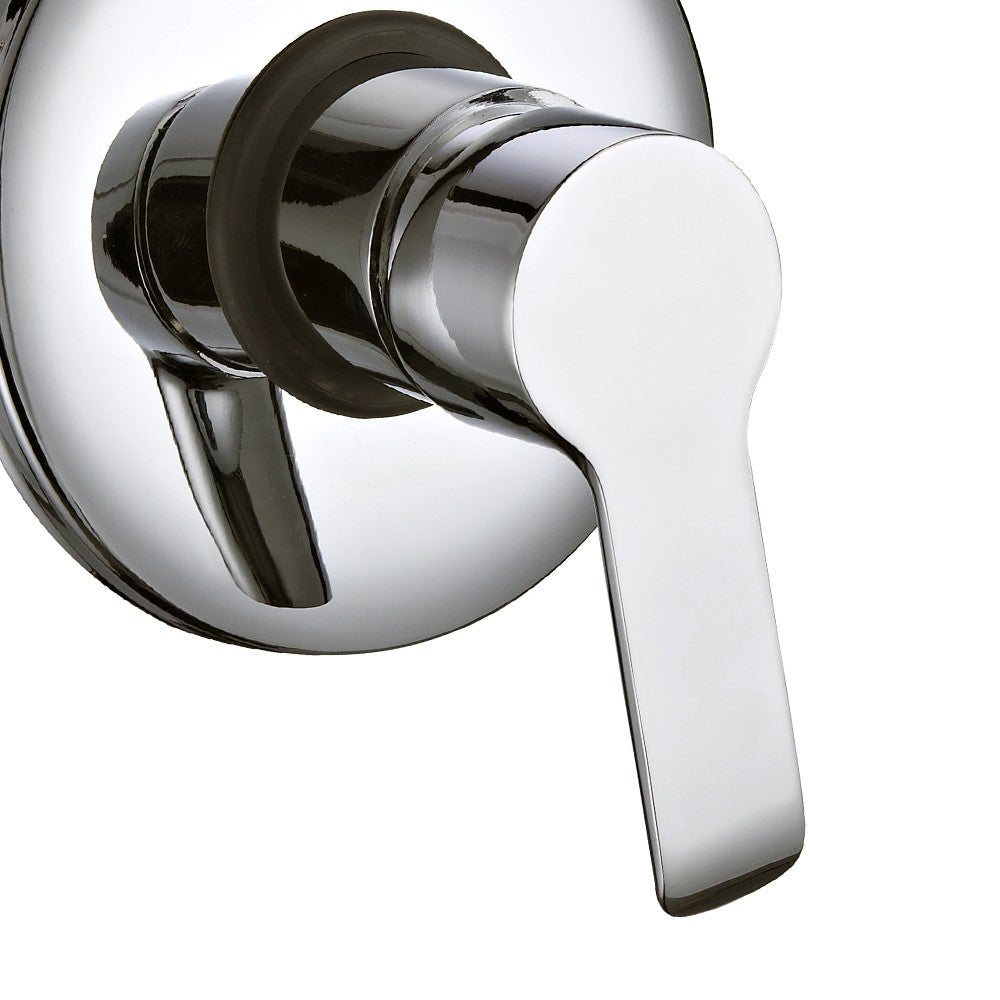 Miscelatore serie ariel monocomando incasso doccia con leva in metallo, finitura cromata