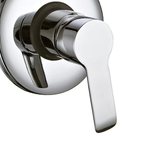 Miscelatore serie ariel monocomando incasso doccia con leva in metallo, finitura cromata