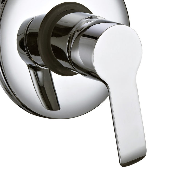 Miscelatore serie ariel monocomando incasso doccia con leva in metallo, finitura cromata