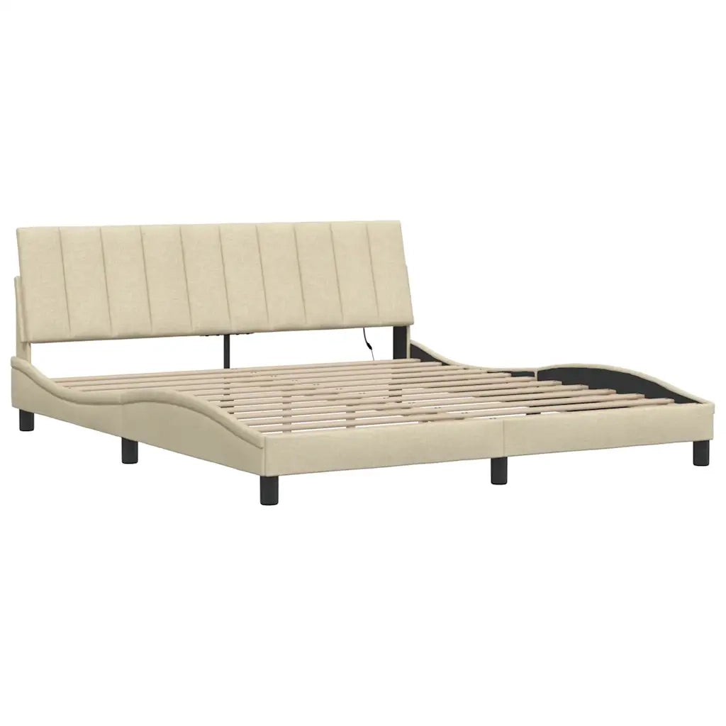 Giroletto senza Materasso Hanko Crema 180x200 cm in Tessuto