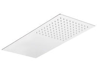 Soffione doccia ultrapiatto a parete inox lucidato a specchio rettangolare