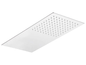 Soffione doccia ultrapiatto a parete inox lucidato a specchio rettangolare