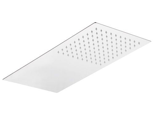 Soffione doccia ultrapiatto a parete inox lucidato a specchio rettangolare