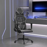 vidaXL Sedia da Gaming Massaggiante Nero e Grigio in Similpelle