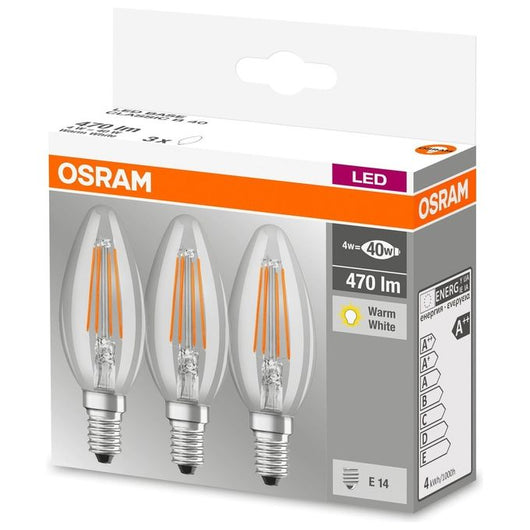LEDVANCE Lampadina LED OSRAM E14, bianco caldo