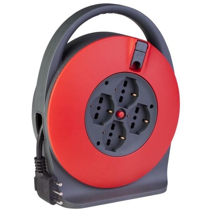 Poly Pool PP2742 prolunghe e multiple 10 m 4 presa(e) AC Interno/esterno Nero, Rosso