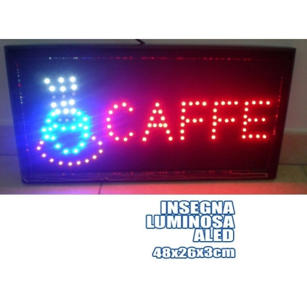 Trade Shop - Insegna Luminosa Insegne Luminose A Led Con Scritta Caffe Caffè Caffe' -