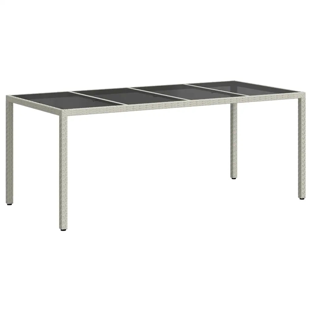 Tavolo da Giardino Bianco 190 x 90 x 75 cm polyrattan 362549