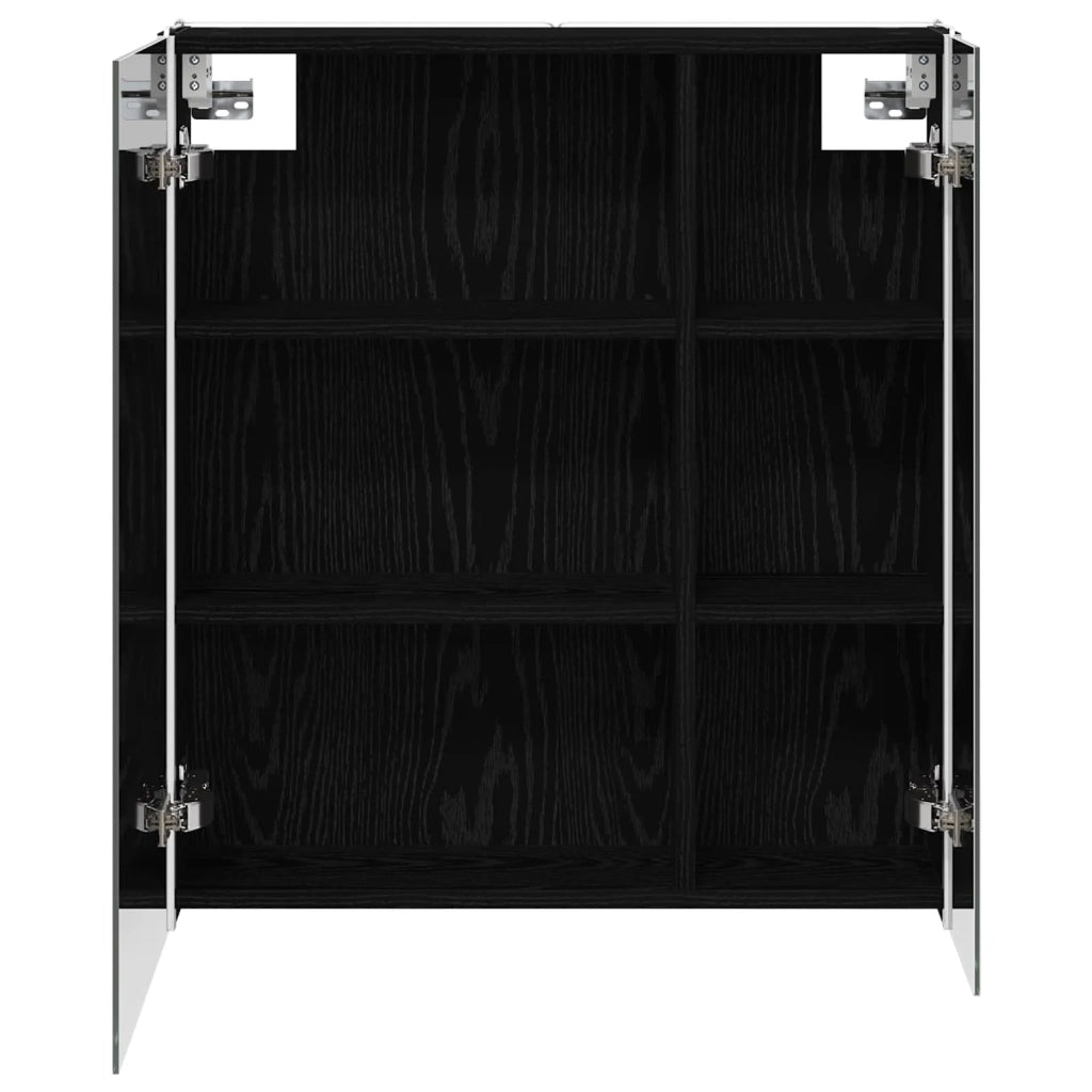 Mobiletto per specchio da bagno Rovere Nero 63,5 x 15,5 x 70 cm 889240