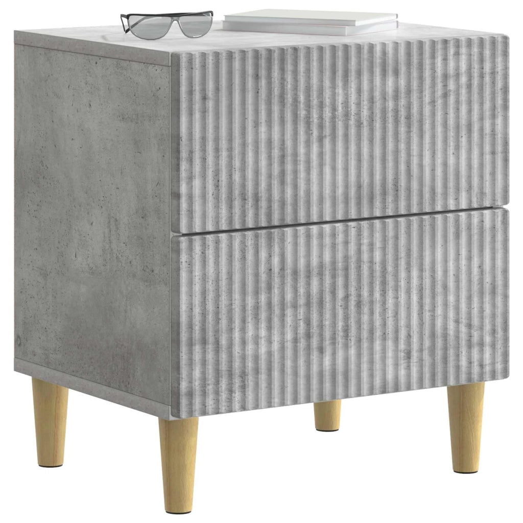Armadio da Notte 2 pcs Grigio Cemento 43 x 34,5 x 48 cm
