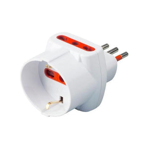 Rosi RS78045T adattatore per presa di corrente Tipo L (IT) Tipo L (IT) + Tipo F Rosso, Bianco