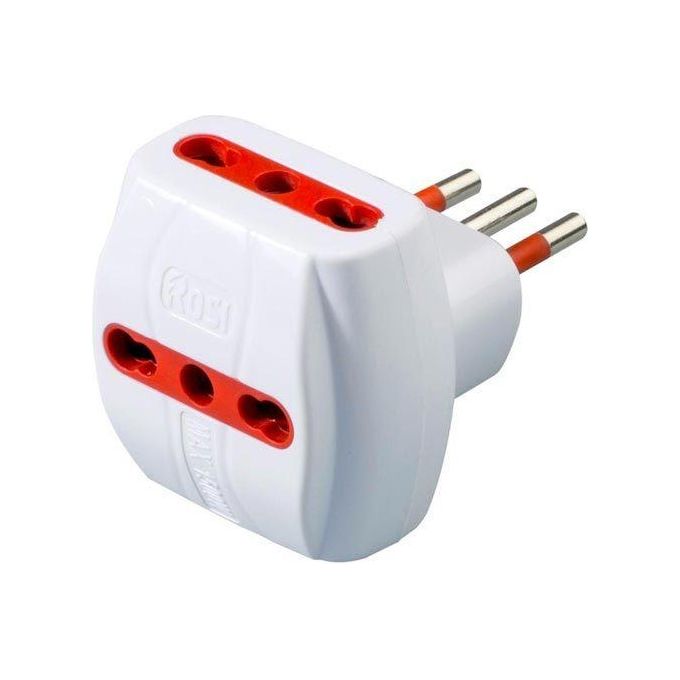 Rosi RS78041T adattatore per presa di corrente Tipo L (IT) Rosso, Bianco