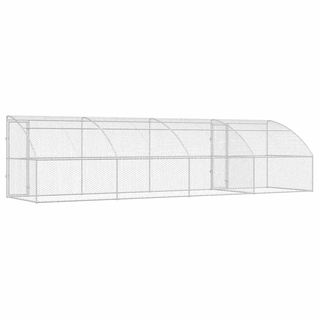 Cuccia per cani 4 pcs Argento 8 x 2 x 2 m Acciaio zincato 3368340
