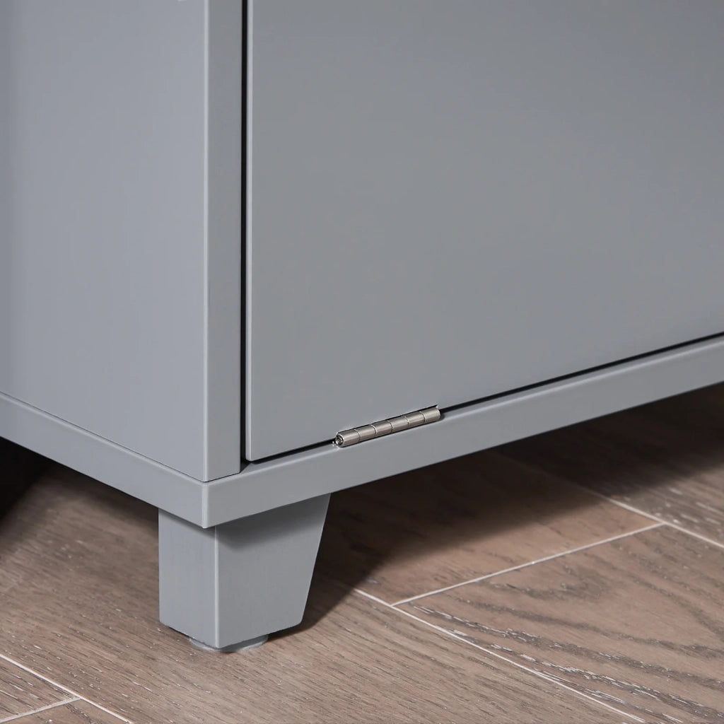 Mobiletto da bagno con cesto portabiancheria Mobiletto salvaspazio Cassettiera Bagno 35x30x105cm Grigio BZR146-DG