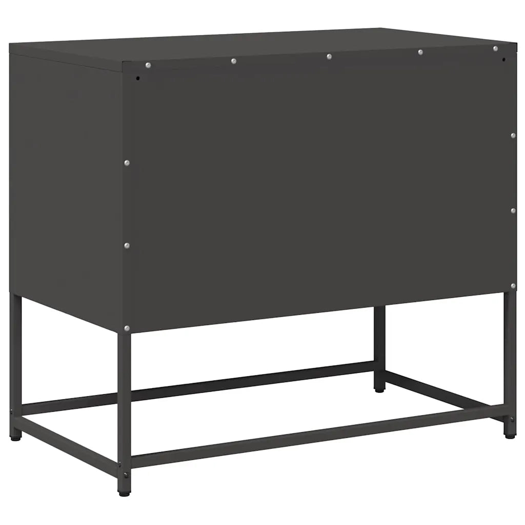 Mobile TV Nero 68x39x60,5 cm in Acciaio 853386