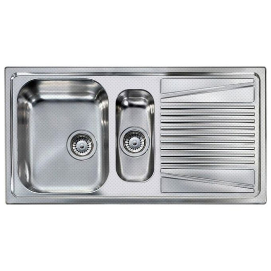 ELLECI Lavello Inox River 475 100X50 2 Vasche con gocciolatoio Sx Antigraffio Sacco