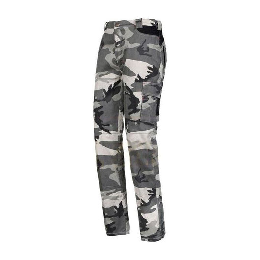 Issa Pantalone Cotone Grigio S Mimetico