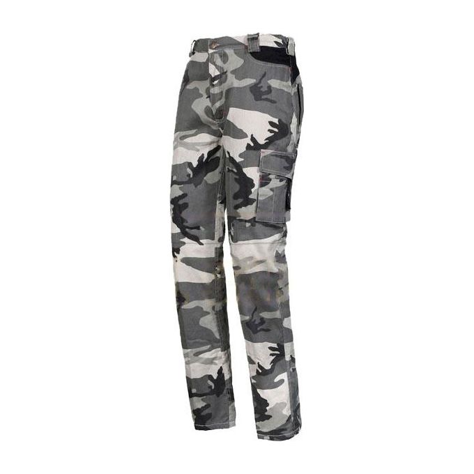 Issa Pantalone Cotone Grigio S Mimetico