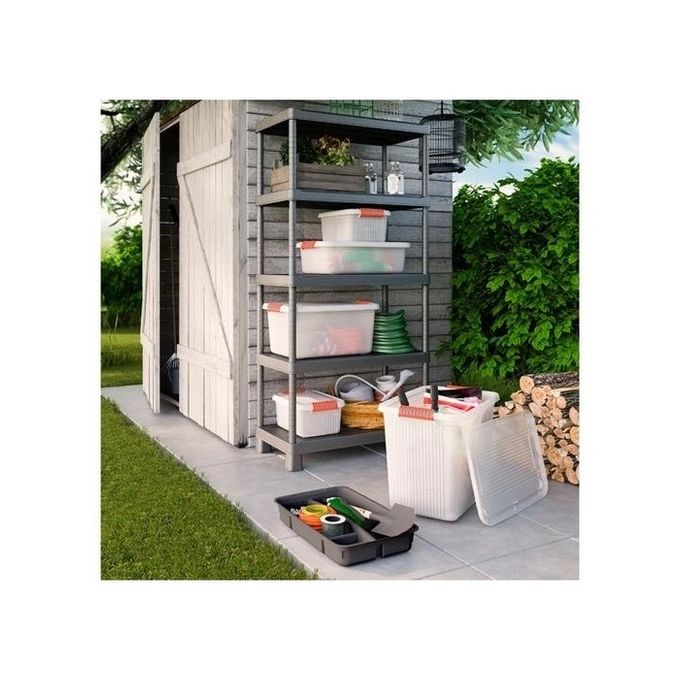 KIS K Latch Box Armadietto portaoggetti Rettangolare Arancione, Trasparente