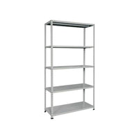 Bizzotto Scaffale Metallo 5 ripiani Portata Ripiano 70kg 100X40X188 Cm Grigio