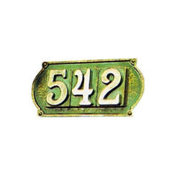 Targa Portanumeri Ottone Bronzato 3 Posti