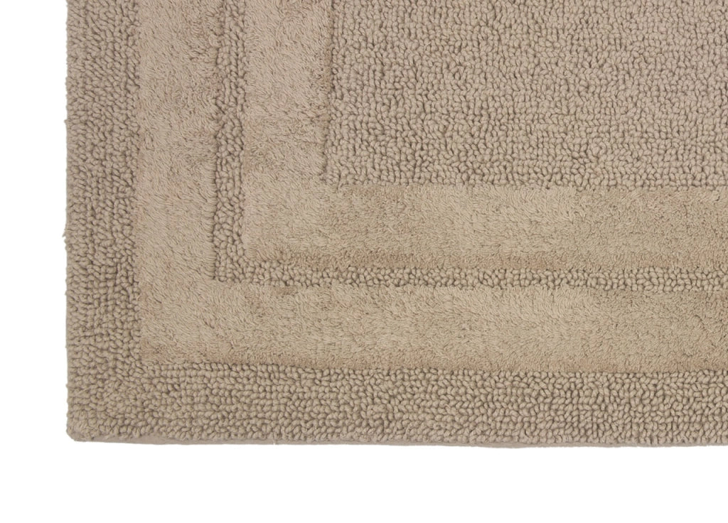 Tappeto Casa Bagno Cotone Spugna Morbida Tinta Unita Antiscivolo Sirio Lino - 55x100 - Lino