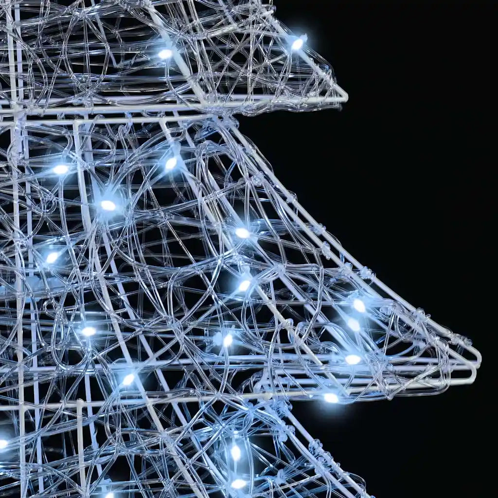 Albero di Natale | Decorazioni natalizie con 100 LED Bianco freddo 120 cm Acrilico