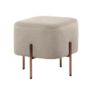 Pouf Poggiapiedi 41x41x41 cm in Tessuto Kate Grigio