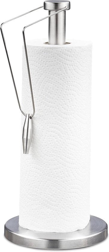Sostegno per carta da cucina in alluminio - 34 x 15 cm - sostenitore per carta da cucina argento