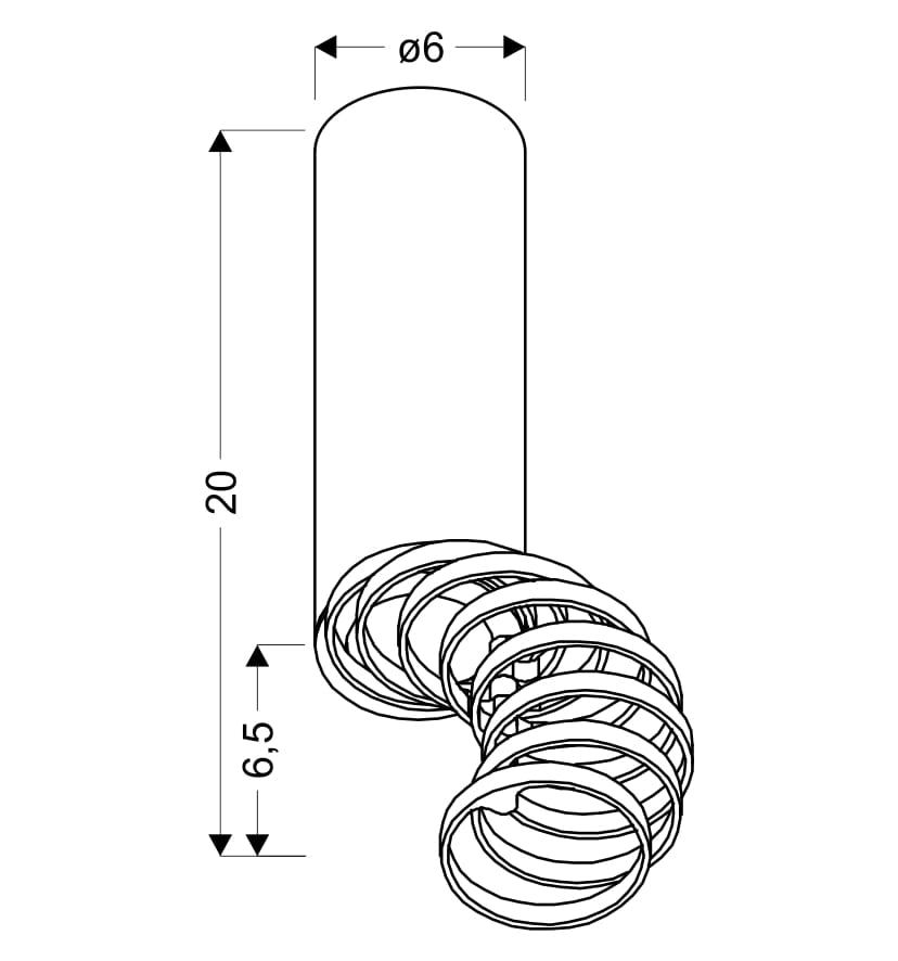 Faretto soffitto Candellux TUBA 1 luce GU10 bianco