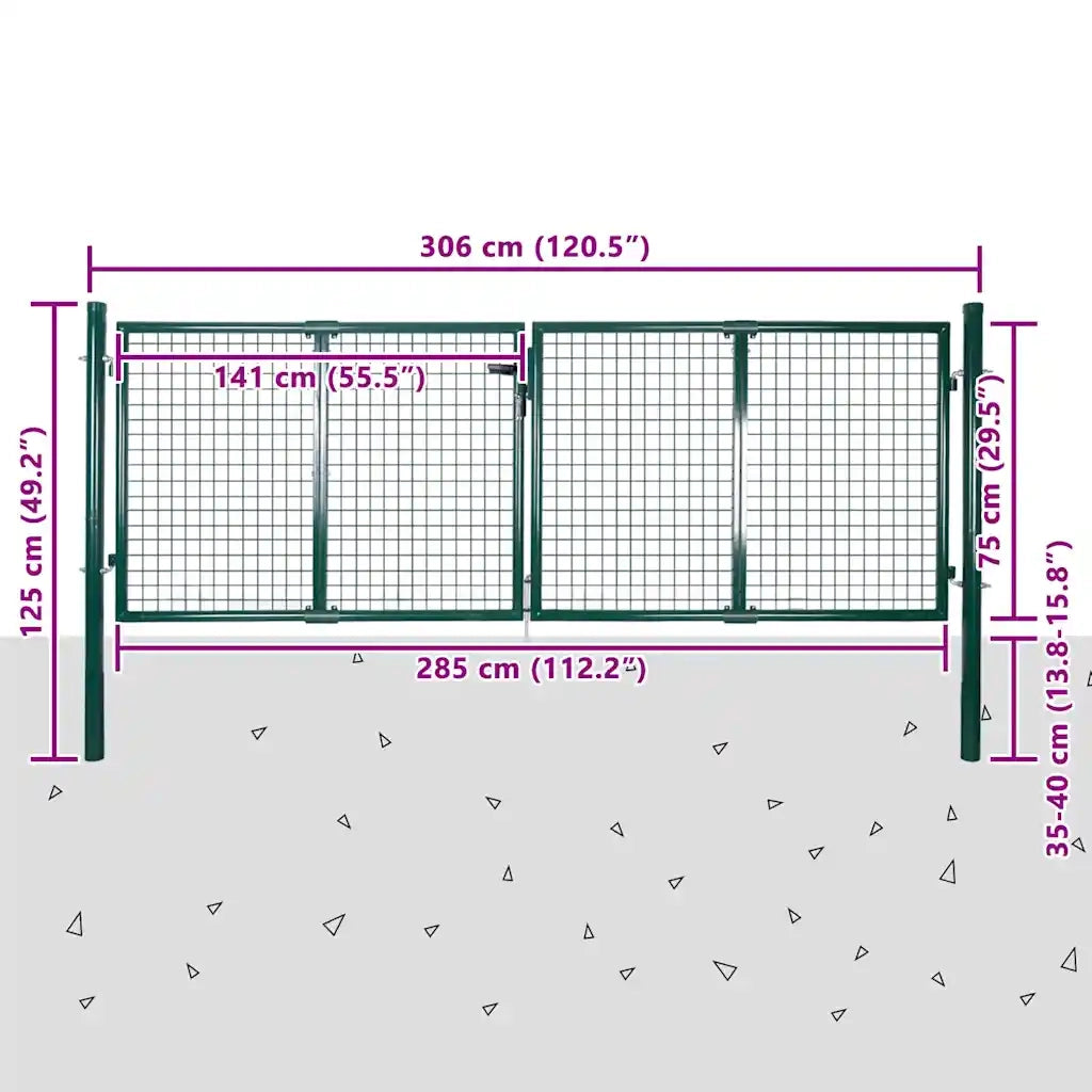 Cancello da Giardino in Rete per Recinzione, Porta, Griglia da Parete 300x75 cm 140921