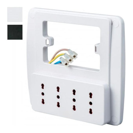 Rosi Multipresa a Parete 4 Prese 10 16A Bianco Smart