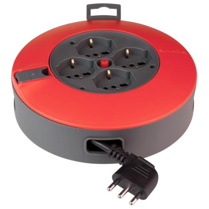 Poly Pool PP2730 prolunghe e multiple 4 m 4 presa(e) AC Interno/esterno Nero, Rosso