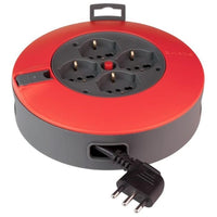 Poly Pool PP2730 prolunghe e multiple 4 m 4 presa(e) AC Interno/esterno Nero, Rosso