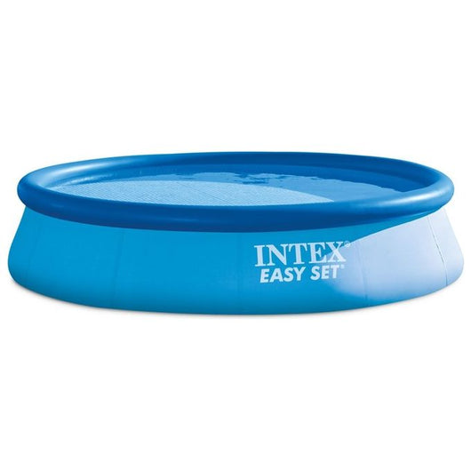 Intex 26166NP Piscina Fuori Terra Easy Set Rotonda; Pompa Filtro 3785 L-h Scaletta; Telo Base e Copertura 12430 L PVC Azzurro 457x107 cm 457 x 107 cm Con Pompa Filtro