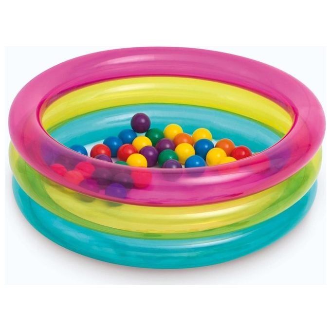 Piscina Con Palline Colorate 3 Anelli 86X25