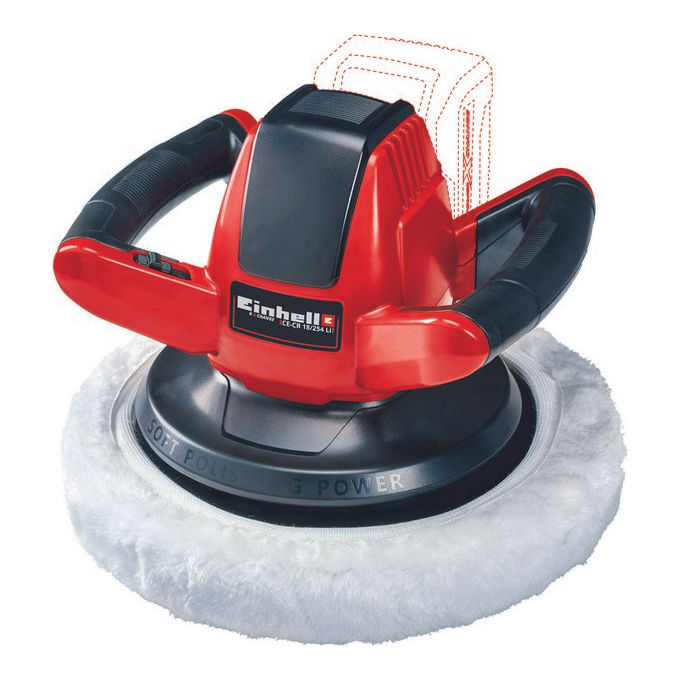 Einhell CE-CB 18/254 Li - Solo lucidatrice per auto 2500 Giri/min