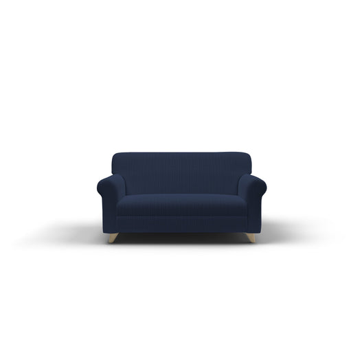 Copridivano Elasticizzato 2 Posti in Poliestere e Cotone Fashionable Blu Scuro