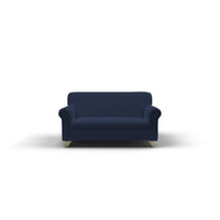 Copridivano Elasticizzato 1 Posto in Poliestere e Cotone Fashionable Blu Scuro