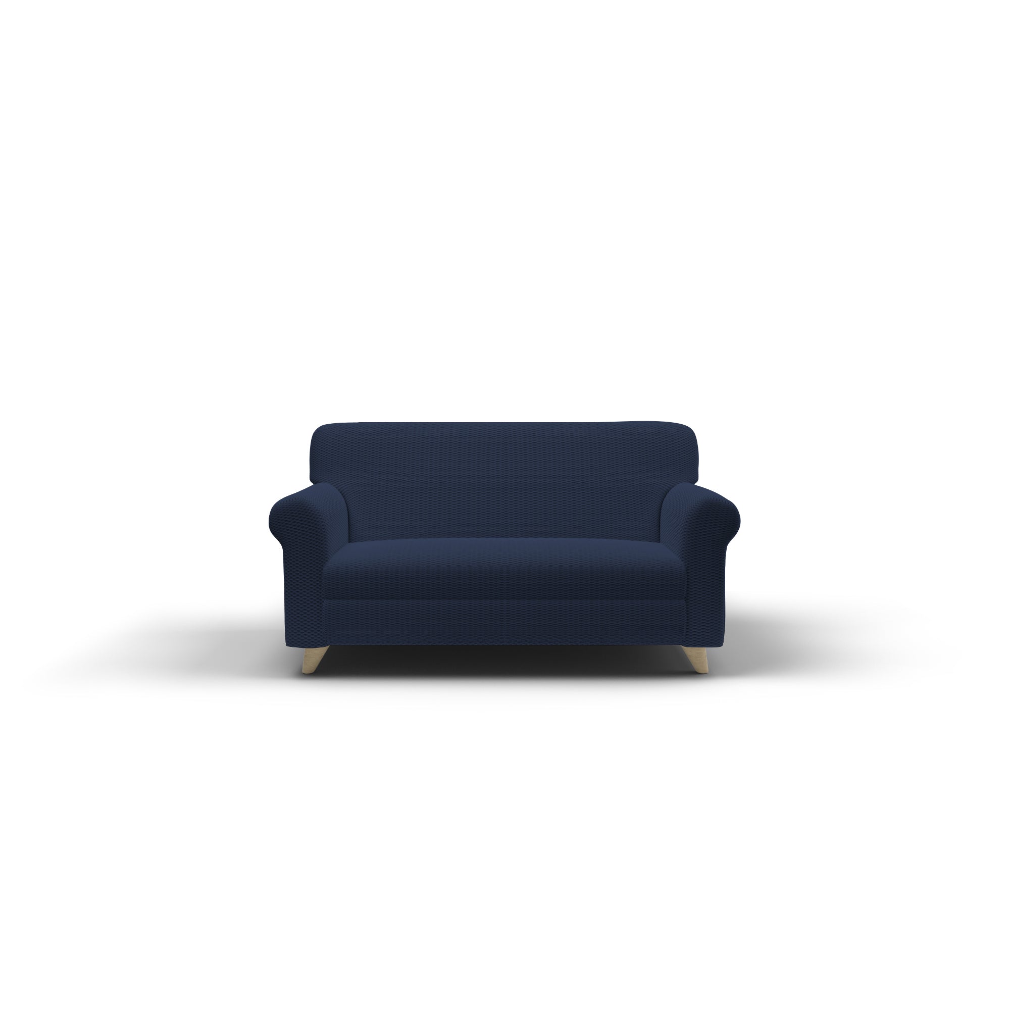 Copridivano Elasticizzato 1 Posto in Poliestere e Cotone Fashionable Blu Scuro